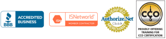 creds-small-white Logos for Better Business Bureau, ISNetworld Membership Contractor, Authorize.net, CCO