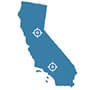 california-silhouette-small California Silhouette - Sacramento & Los Angeles Marked