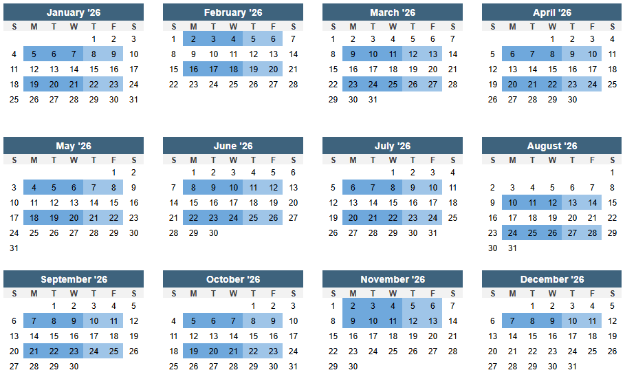 2026 houston texas crane traning calendar update